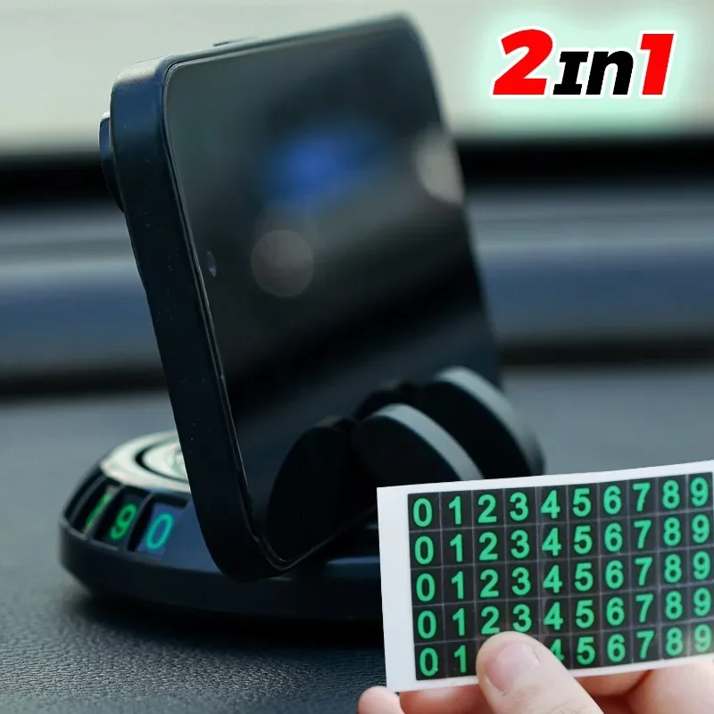 2 in 1Parking Number Plate Phone Holder 360° Rotatable Multifunctional Car Center Console Luminous Number Plate Phone Bracket
2 in 1Parking Number Plate Phone Holder 360° Rotatable Multifunctional Car Center Console Luminous Number Plate Phone Bracket