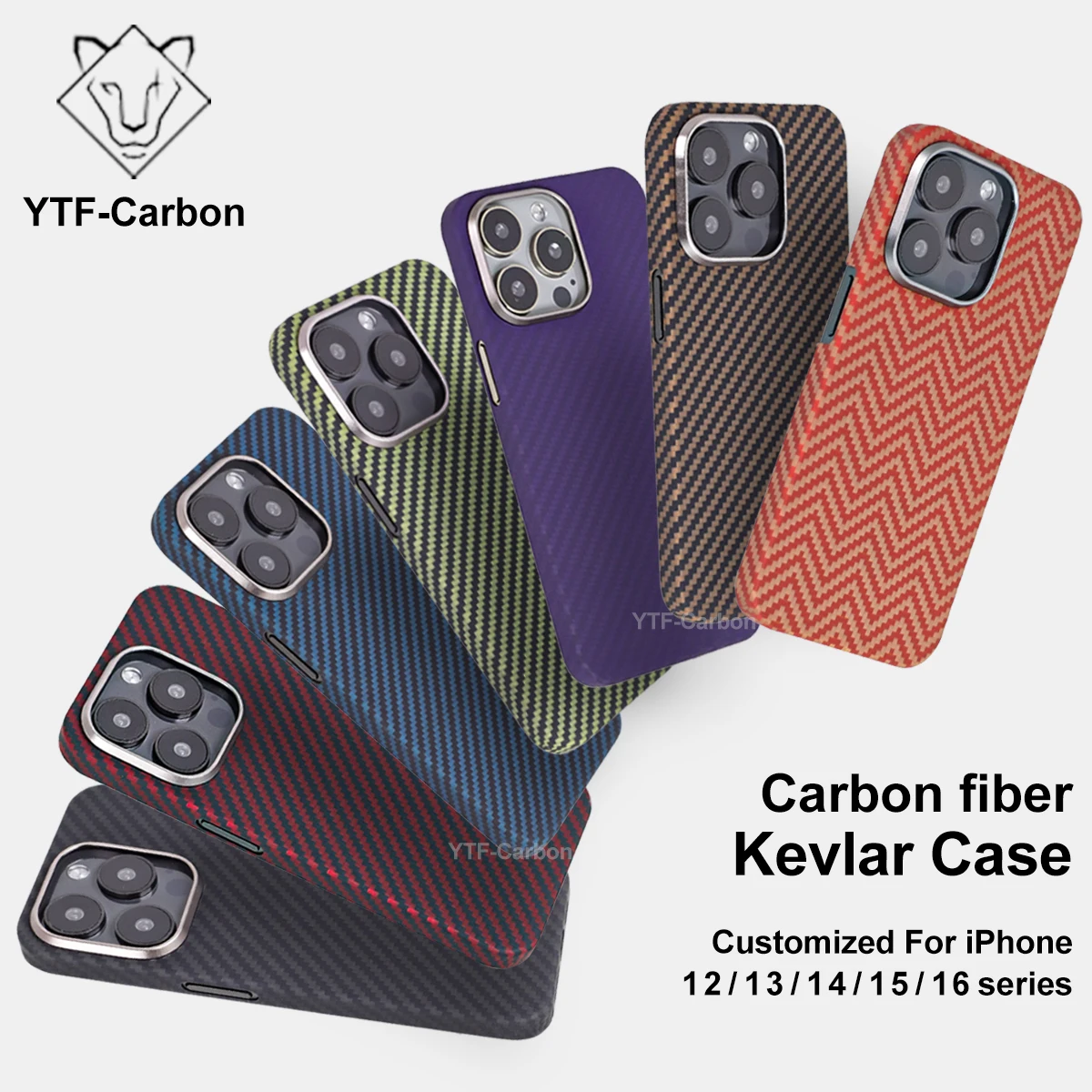 YTF For iPhone 12 Pro Max/13 Pro/14 Pro Max/15 Pro Max/16 Pro Max Genuine Carbon Fiber Aramid Case Ultra thin Protective Cover
YTF For iPhone 12 Pro Max/13 Pro/14 Pro Max/15 Pro Max/16 Pro Max Genuine Carbon Fiber Aramid Case Ultra thin Protective Cover