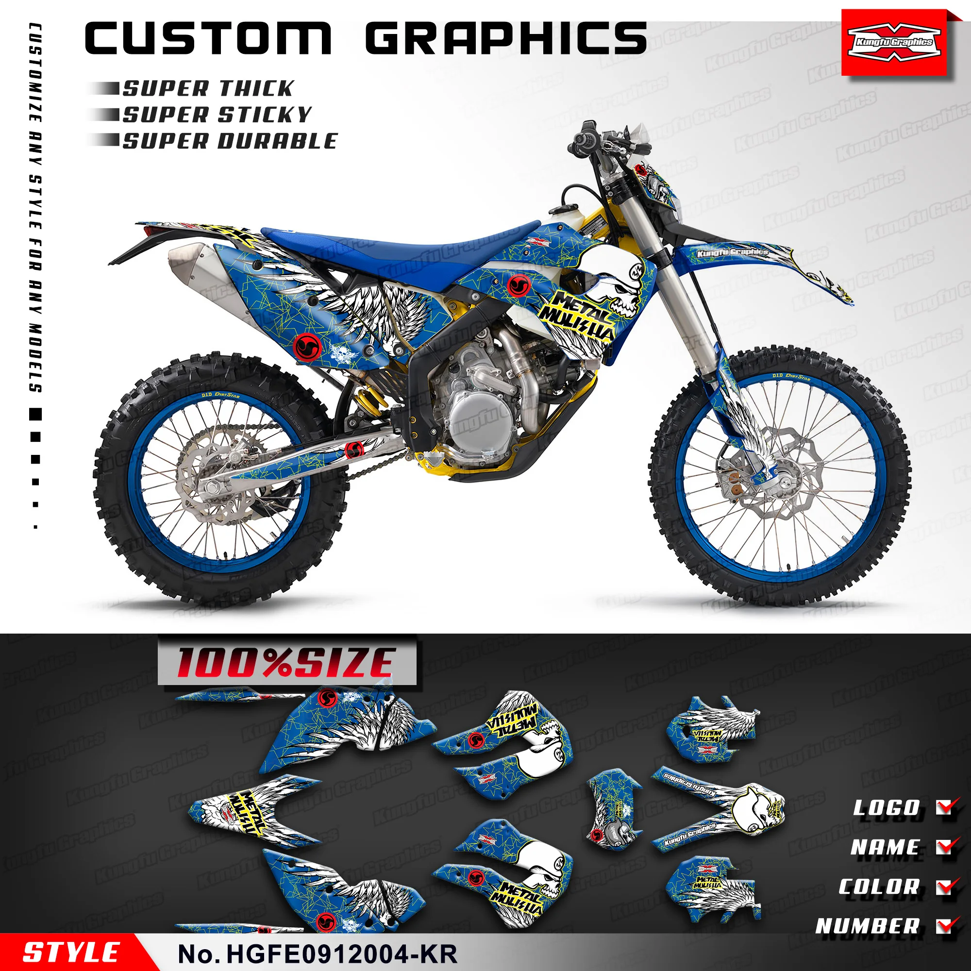KUNGFU GRAPHICS Adhesive Sticker Vinyl Wrap for Husaberg FE 390 450 570 2009 2010 2011 2012, HGFE0912004-KR
KUNGFU GRAPHICS Adhesive Sticker Vinyl Wrap for Husaberg FE 390 450 570 2009 2010 2011 2012, HGFE0912004-KR