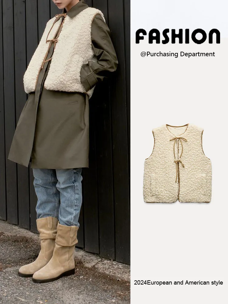 New Arrival Autumn Women's Soft Sle Simple Knot round Ne Svel Fce Vest Faionable Commute Wear
New Arrival Autumn Women's Soft Sle Simple Knot round Ne Svel Fce Vest Faionable Commute Wear