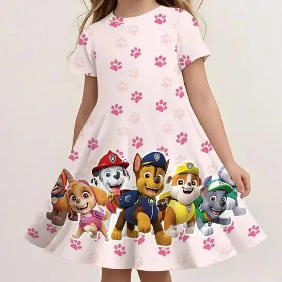 Summer Kids Loose Sundress Paw Patrol Cute Cartoon Print Casual Beach Dress Soft Breathable Lightweight Dress
Summer Kids Loose Sundress Paw Patrol Cute Cartoon Print Casual Beach Dress Soft Breathable Lightweight Dress