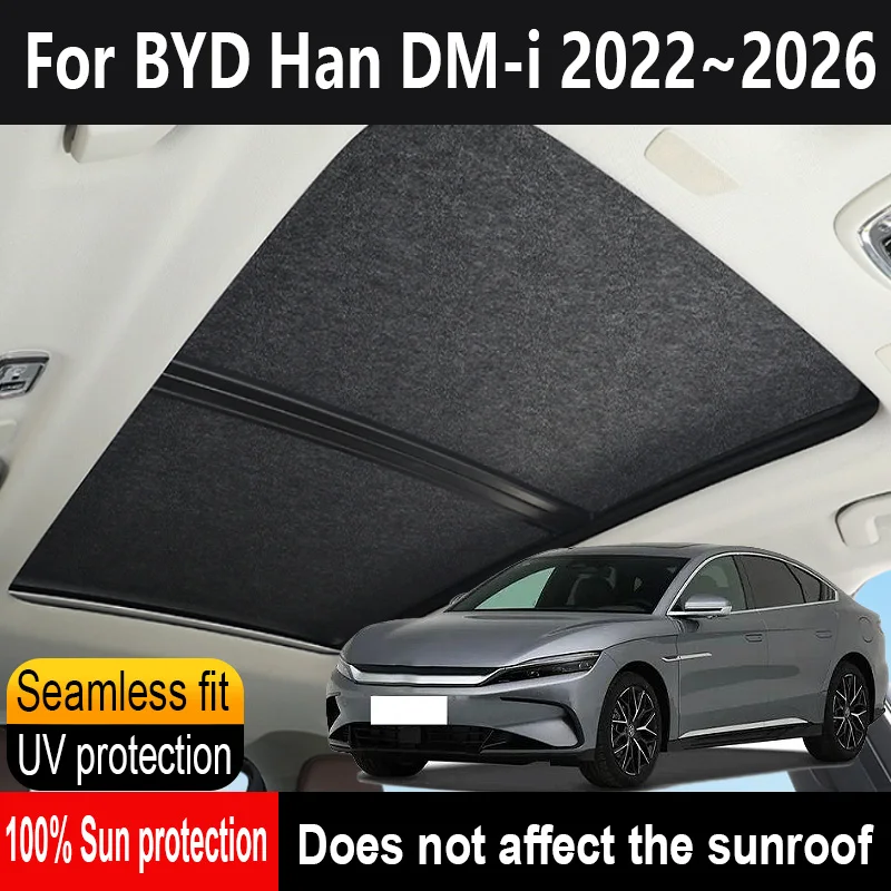 Car Panoramic Sunroof Insulation Roof Visor For BYD Han DM-i 2022~2026 25 Anti-UV Electrostatic Adsorption Sky Curtain Sunshade
Car Panoramic Sunroof Insulation Roof Visor For BYD Han DM-i 2022~2026 25 Anti-UV Electrostatic Adsorption Sky Curtain Sunshade