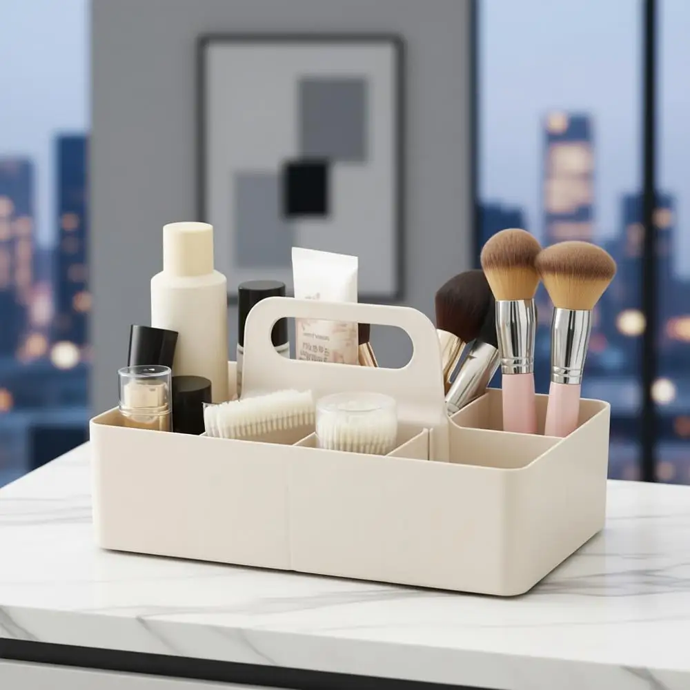 Large Vanity Countertop Makeup Organizer with Handle, Skincare Storage Box for Dresser Display Case
Large Vanity Countertop Makeup Organizer with Handle, Skincare Storage Box for Dresser Display Case