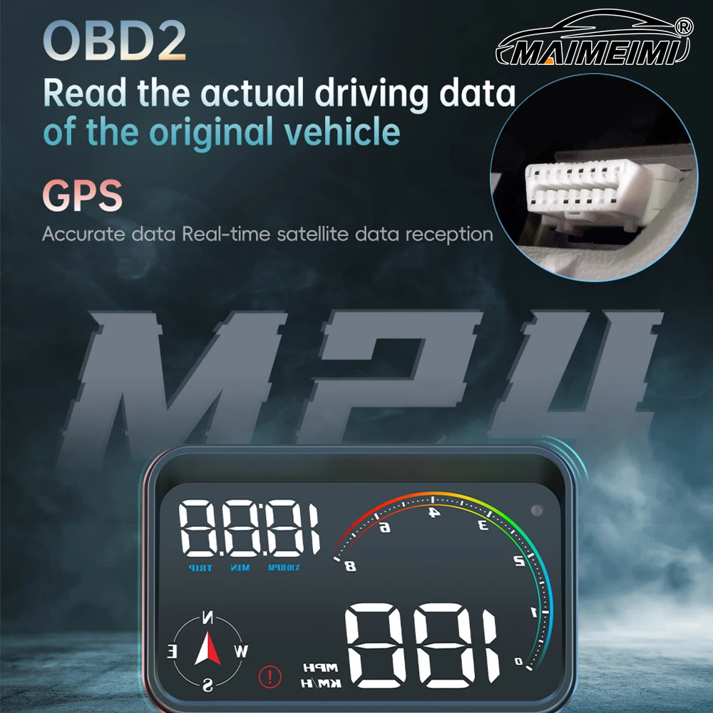 M24 Car HUD Head Up Display obd2 Computer GPS Speedometer Projector EOBD Fault Code Elimination Overspeed Alarm Water temp RPM
M24 Car HUD Head Up Display obd2 Computer GPS Speedometer Projector EOBD Fault Code Elimination Overspeed Alarm Water temp RPM