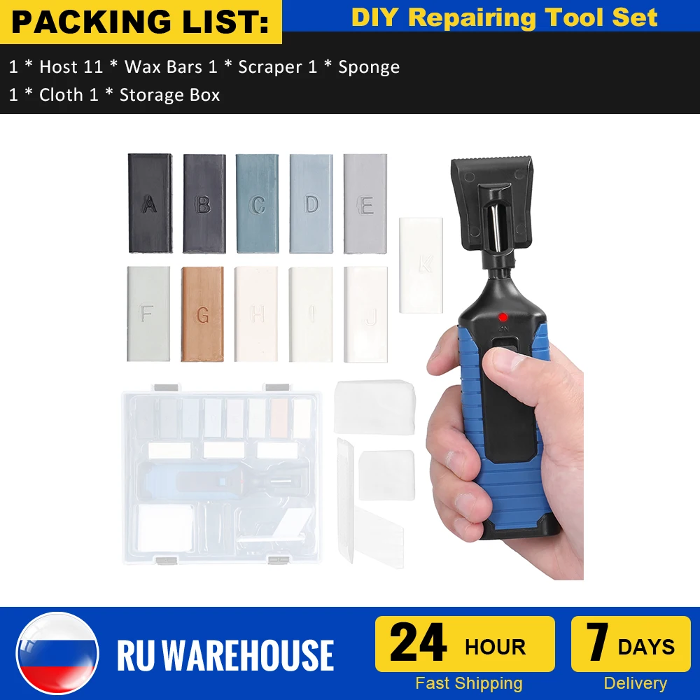 DIY Repairing Tool Set Vinyl PVC Plastics Scratch Repairing Crack Fill Surface Repairing Tool Set with 11 Wax Bar
DIY Repairing Tool Set Vinyl PVC Plastics Scratch Repairing Crack Fill Surface Repairing Tool Set with 11 Wax Bar