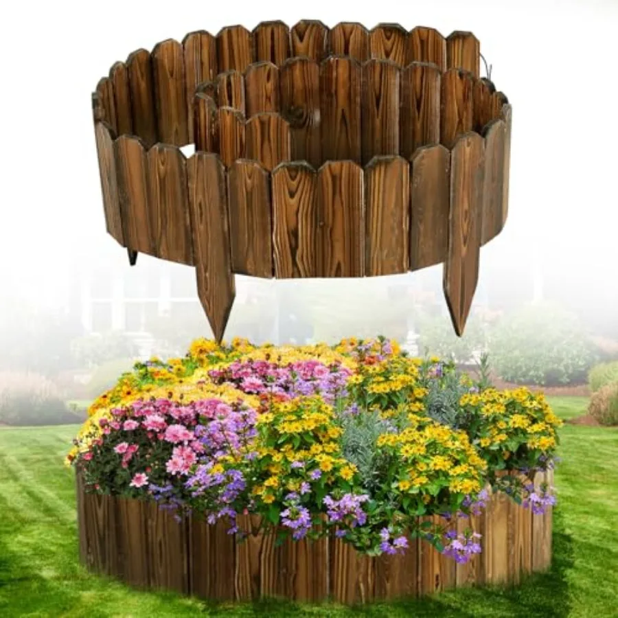 Wooden Garden Edging - 11.8ft x 8in Weather-Resistant Pine Landscape Border Fence for Outdoor Patio Lawns Yard Flower Beds Deco
Wooden Garden Edging - 11.8ft x 8in Weather-Resistant Pine Landscape Border Fence for Outdoor Patio Lawns Yard Flower Beds Deco