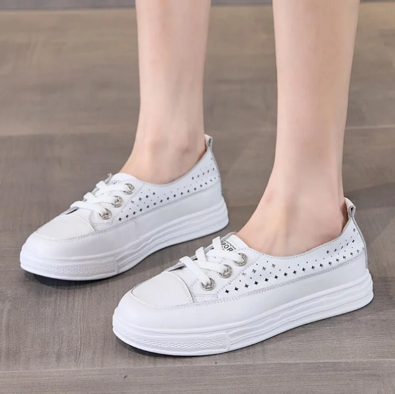 Hollow Genuine Leather Women Casual Shoes Sneakers Women Vulcanized Shoes Fashion Women Summer Shoes
Hollow Genuine Leather Women Casual Shoes Sneakers Women Vulcanized Shoes Fashion Women Summer Shoes
