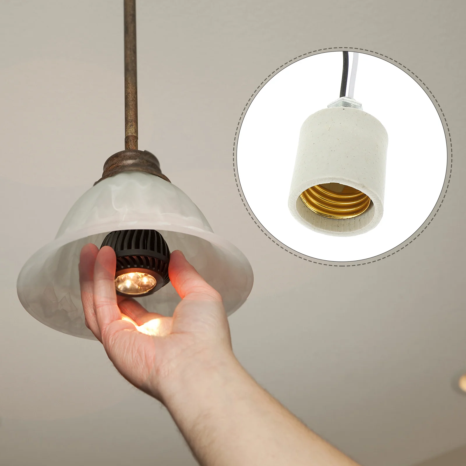 5Pcs E27 Ceramic Light Socket Simple Stylish Lamp Base Easy Install Suitable for Indoor Outdoor Use Light Socket
5Pcs E27 Ceramic Light Socket Simple Stylish Lamp Base Easy Install Suitable for Indoor Outdoor Use Light Socket