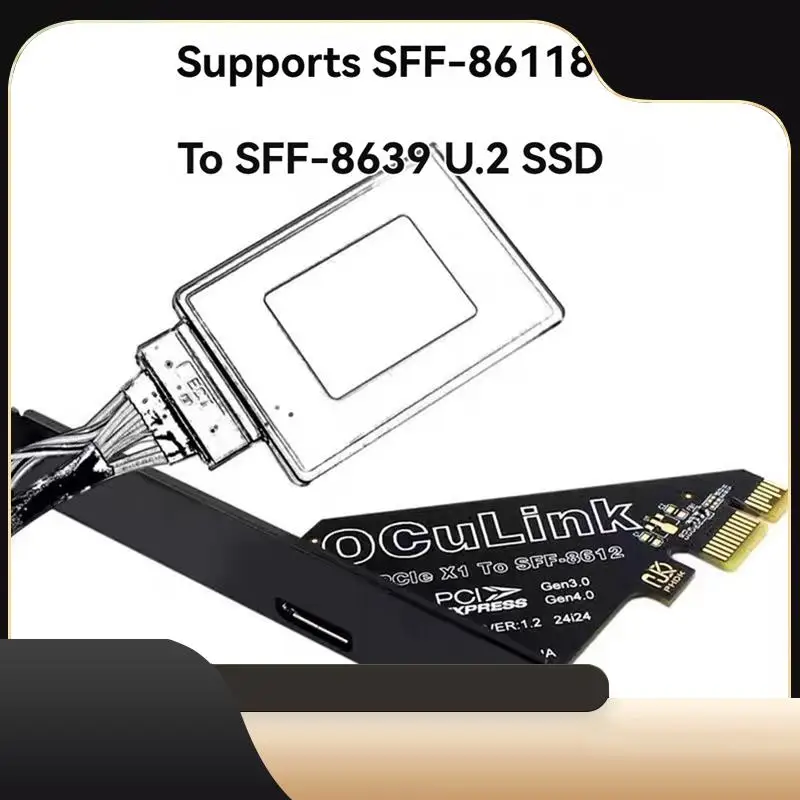 Карта расширения Pcie 4.0 X1 для Oculink SFF8611/8612 к SSD SFF-8639 U.2 для внешней видеокарты для Win/Linux-T44C
Карта расширения Pcie 4.0 X1 для Oculink SFF8611/8612 к SSD SFF-8639 U.2 для внешней видеокарты для Win/Linux-T44C
