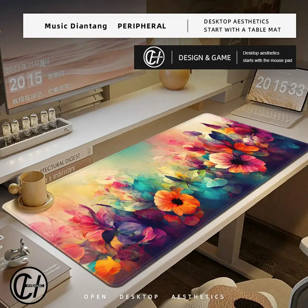 Color Flowers Mouse Pad Large Desk Accessories Desk Pad Rubber Base with Stitched Edge Non-Slip Keyboard Pad for Home HYBXAXC
Color Flowers Mouse Pad Large Desk Accessories Desk Pad Rubber Base with Stitched Edge Non-Slip Keyboard Pad for Home HYBXAXC