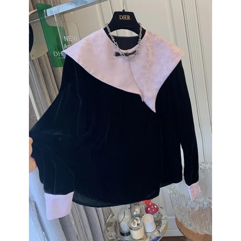 Large Size 300 Pou New Chinese Sle Button up irt Loose Doll Collar Fake Two-Piece ex Spring Autumn Faion Top
Large Size 300 Pou New Chinese Sle Button up irt Loose Doll Collar Fake Two-Piece ex Spring Autumn Faion Top