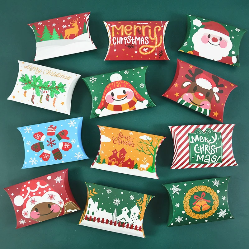 12pcs/Lot Pillow Christmas Party Favor Paper DIY Gift Candy Chocolate Gift Sweets Box Navidad 2023 Natal Noel New Year Supplies
12pcs/Lot Pillow Christmas Party Favor Paper DIY Gift Candy Chocolate Gift Sweets Box Navidad 2023 Natal Noel New Year Supplies