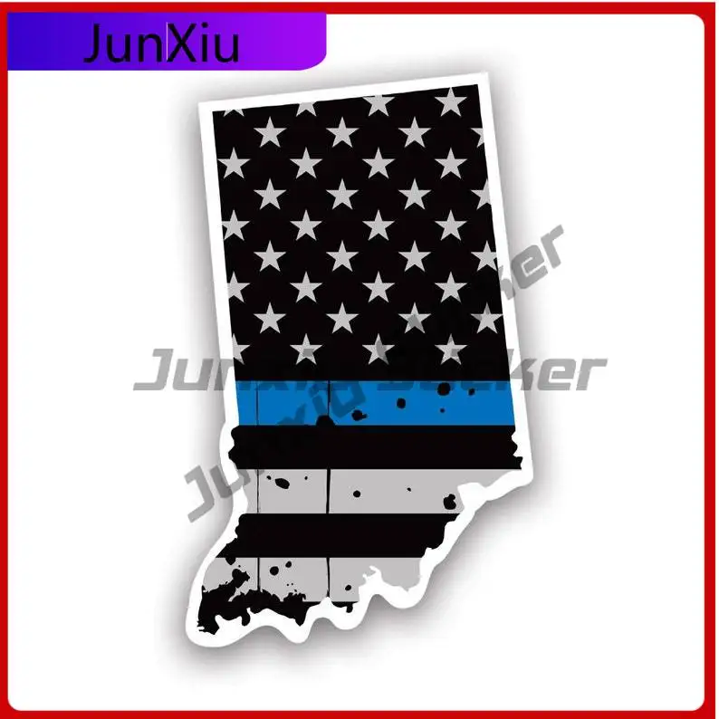 Наклейка с изображением флага США в форме штата Индиана с тонкой синей линией, защищенная от УФ-излучения, для полиции и правоохранительных органов, виниловая наклейка для автомобиля.
Наклейка с изображением флага США в форме штата Индиана с тонкой синей линией, защищенная от УФ-излучения, для полиции и правоохранительных органов, виниловая наклейка для автомобиля.