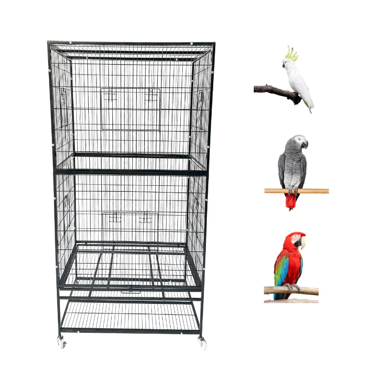 High Quality Large Space Bird Cage Foldable Breeding Cage Double-layer Bird Cage Suitable for Parrots, Pigeons and Canaries
High Quality Large Space Bird Cage Foldable Breeding Cage Double-layer Bird Cage Suitable for Parrots, Pigeons and Canaries