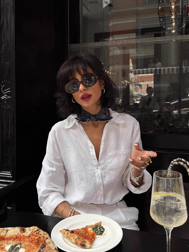 White Linen Cotton Shirt Loose Long Sleeve Women's Style Spring Autumn New Fashion Breathable Comfortable French Style Loose Fit
White Linen Cotton Shirt Loose Long Sleeve Women's Style Spring Autumn New Fashion Breathable Comfortable French Style Loose Fit