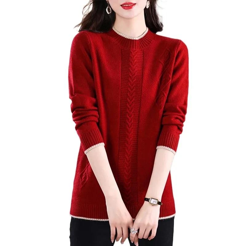 2024 Autumn Winter Women Sweater Pullover Korean O-neck Long Sleeved Loose Mid Long Knitted Sweater Female Tops Bottoming Shirt
2024 Autumn Winter Women Sweater Pullover Korean O-neck Long Sleeved Loose Mid Long Knitted Sweater Female Tops Bottoming Shirt
