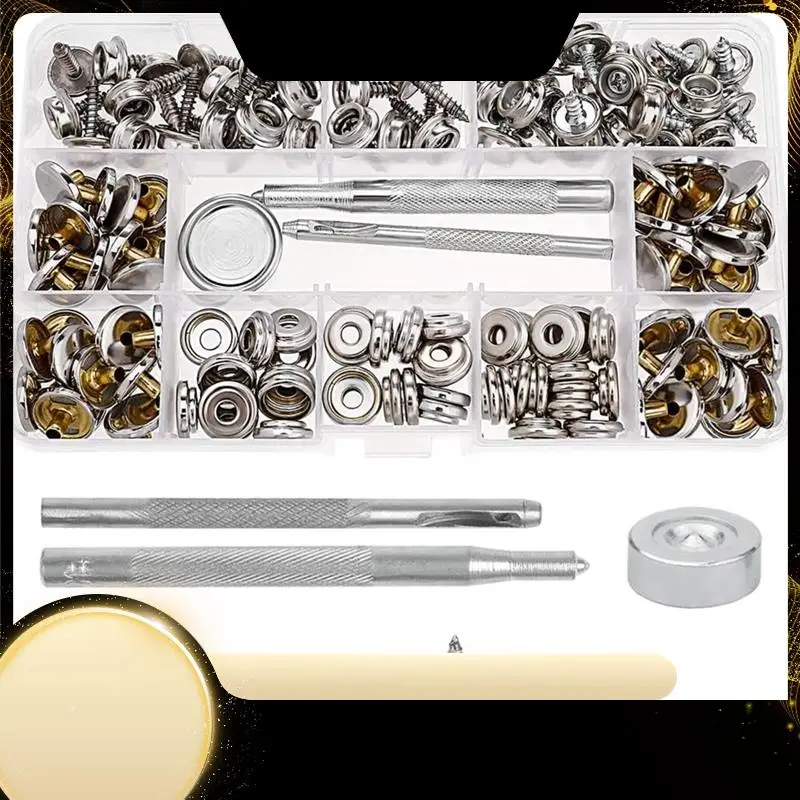Fasteners Kit, Stainless Steel Screw Snaps Button Replacement Press Stud Kit With Tool For Boat Covers Tents Tarpaulins-X40A
Fasteners Kit, Stainless Steel Screw Snaps Button Replacement Press Stud Kit With Tool For Boat Covers Tents Tarpaulins-X40A