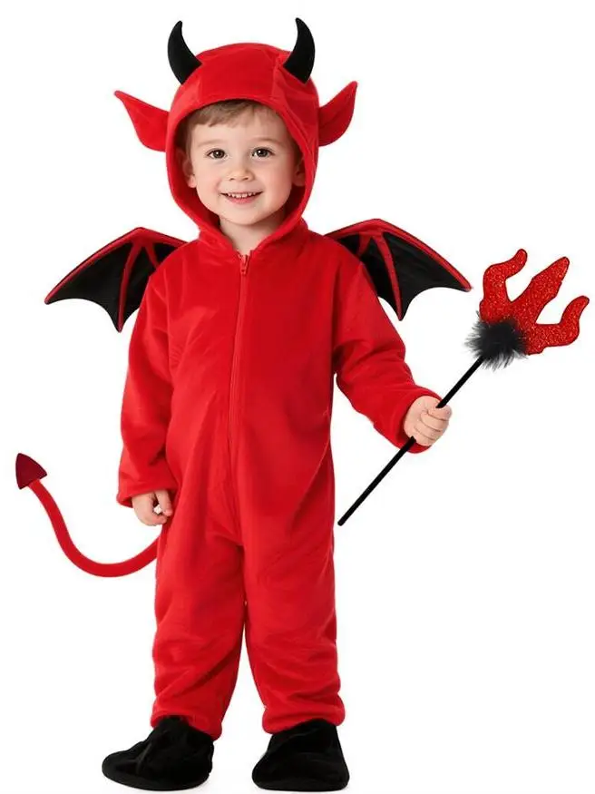Children's Halloween Christmas Role-play Cute Little Devil Bat Costume Performance Unisex Kids' Stage Wear
Children's Halloween Christmas Role-play Cute Little Devil Bat Costume Performance Unisex Kids' Stage Wear