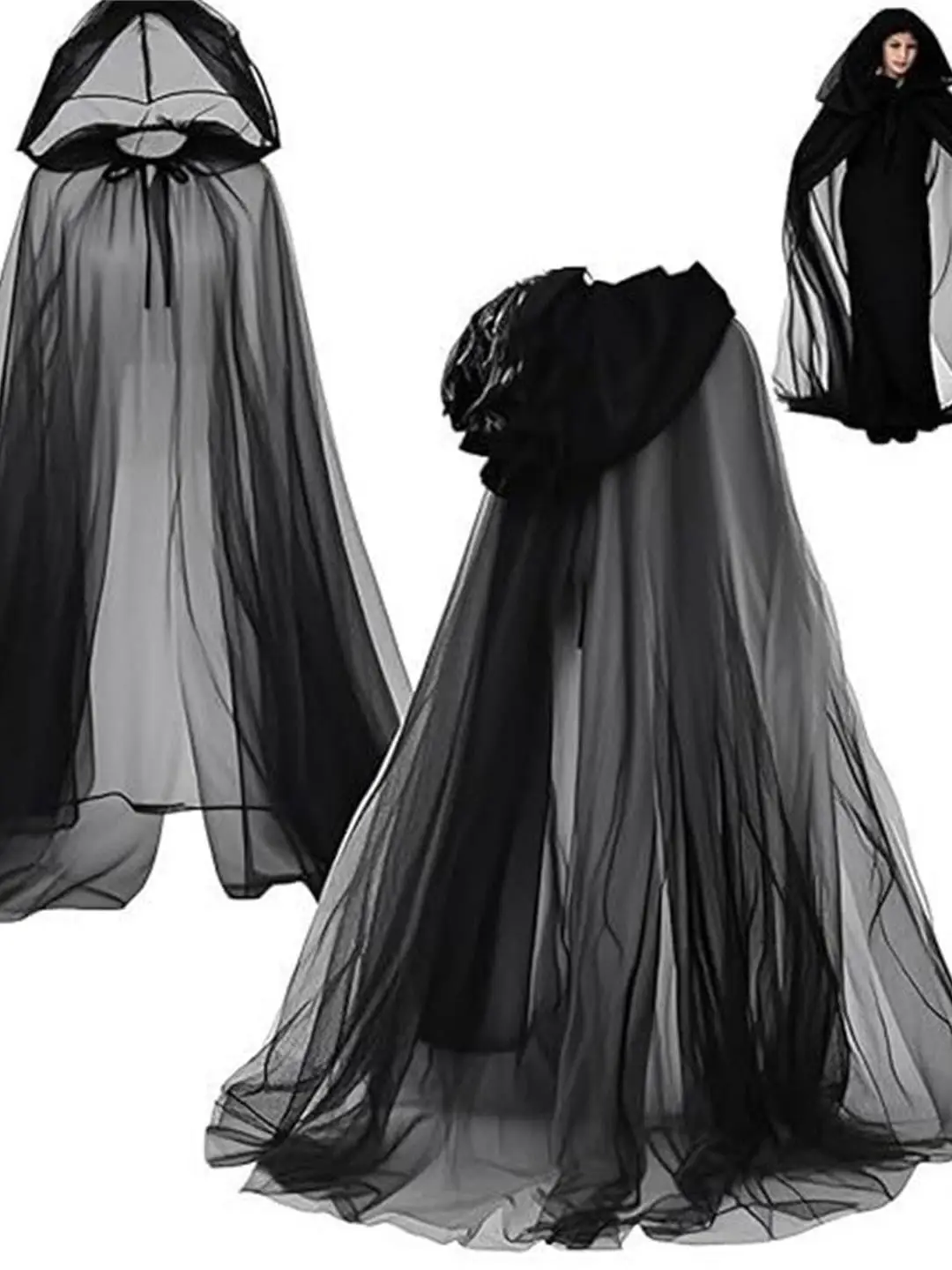 Hooded Dark Style Halloween Cosplay Long Mesh Cool Universal Robe Witch Costume Women's Fashionable Stage Performance Gown
Hooded Dark Style Halloween Cosplay Long Mesh Cool Universal Robe Witch Costume Women's Fashionable Stage Performance Gown