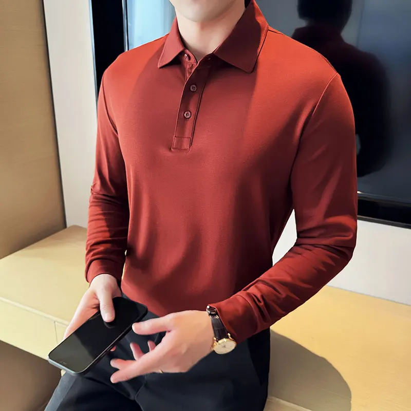 High Quality Autumn Winter Lapel Long Sleeved T-shirt Men's Stretch Casual Polo Shirt Versatile Business Social Tee Tops M-4XL
High Quality Autumn Winter Lapel Long Sleeved T-shirt Men's Stretch Casual Polo Shirt Versatile Business Social Tee Tops M-4XL