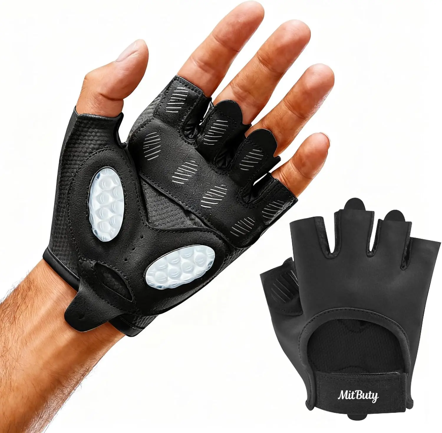Fingerless Gym Gloves with Silicone Grip & Palm Padding for Weight Lifting, Crossfit, Fitness
Fingerless Gym Gloves with Silicone Grip & Palm Padding for Weight Lifting, Crossfit, Fitness