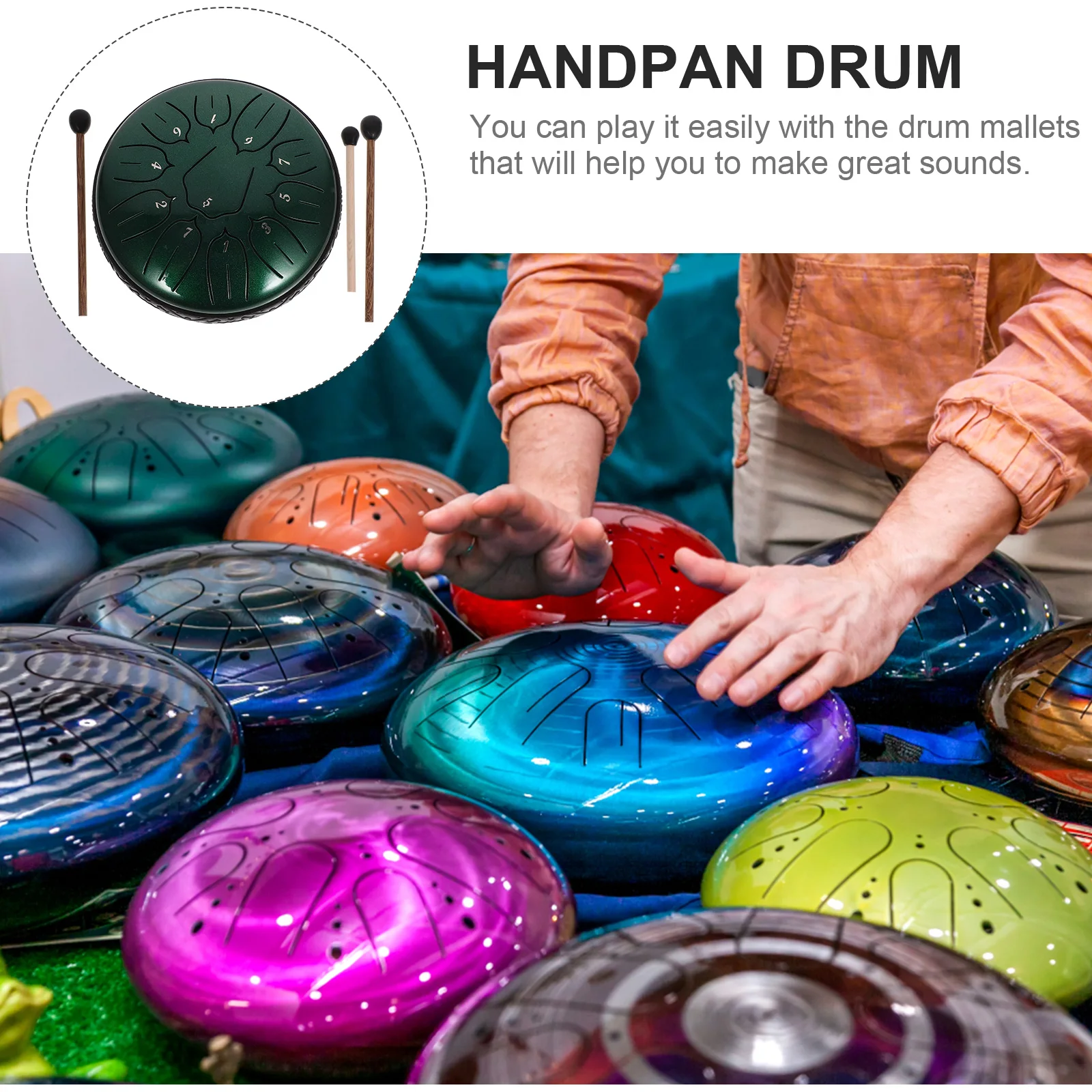 Drum Steel Tongue Small Percussion Instruments Hand Mini Drums for Adults Ethereal
Drum Steel Tongue Small Percussion Instruments Hand Mini Drums for Adults Ethereal