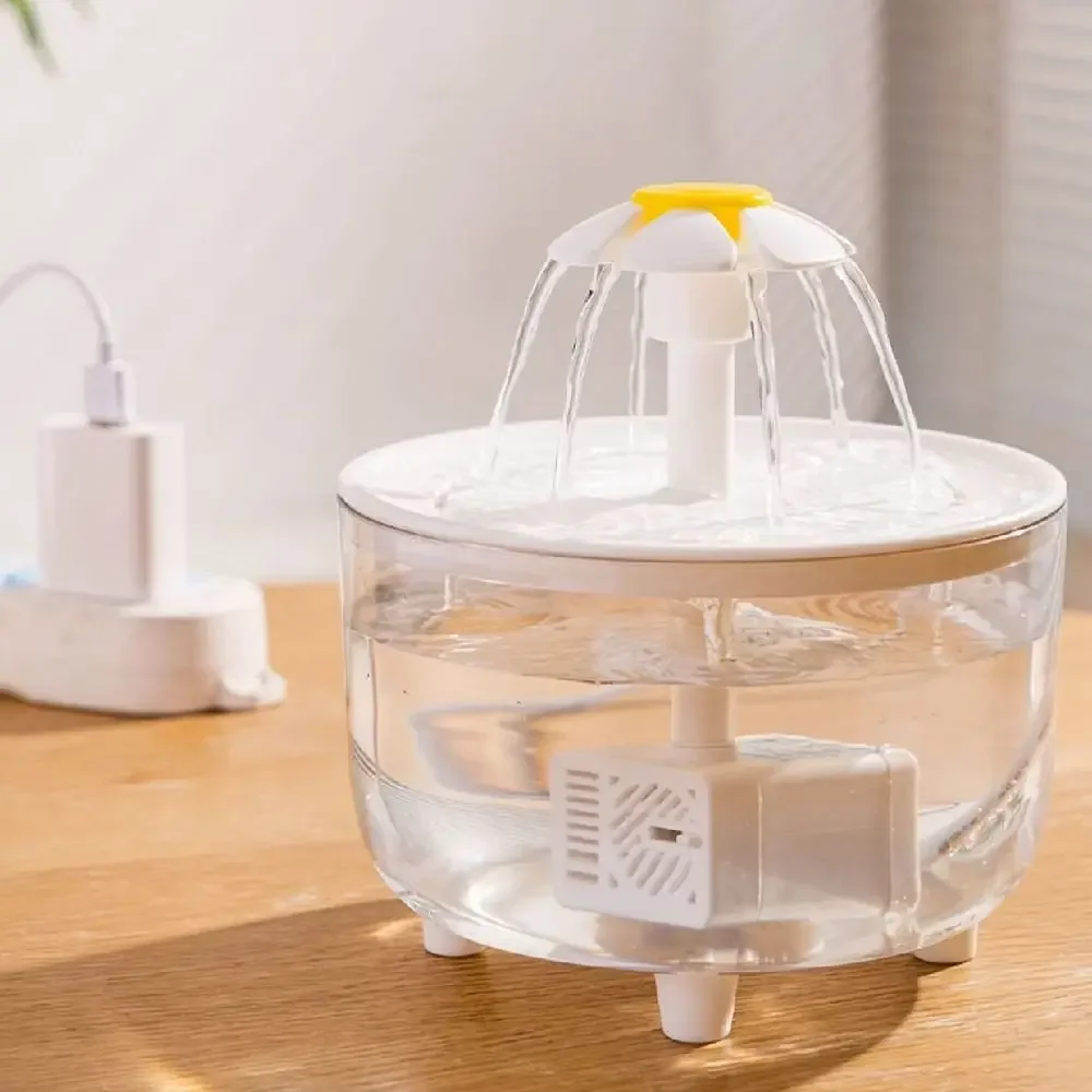Electric Automatic Cat Water Fountain Transparent Flower Nozzle Cat Water Dispenser Mute Operation Water Filter
Electric Automatic Cat Water Fountain Transparent Flower Nozzle Cat Water Dispenser Mute Operation Water Filter
