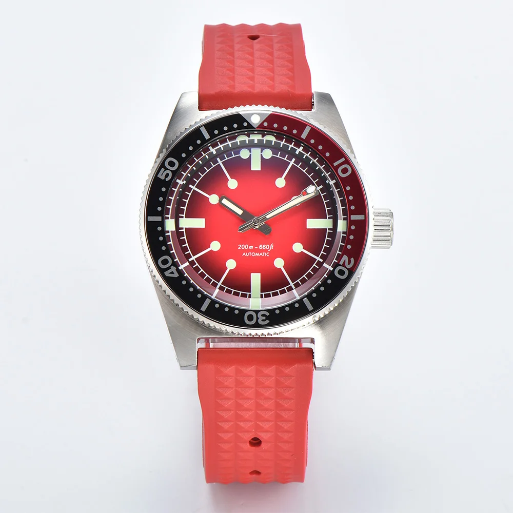 PARNSRPE New 50M Diving 40mm NH35 stainless steel Business Wristwatch sapphire crystal Luminous pointer With Rubber Strap
PARNSRPE New 50M Diving 40mm NH35 stainless steel Business Wristwatch sapphire crystal Luminous pointer With Rubber Strap