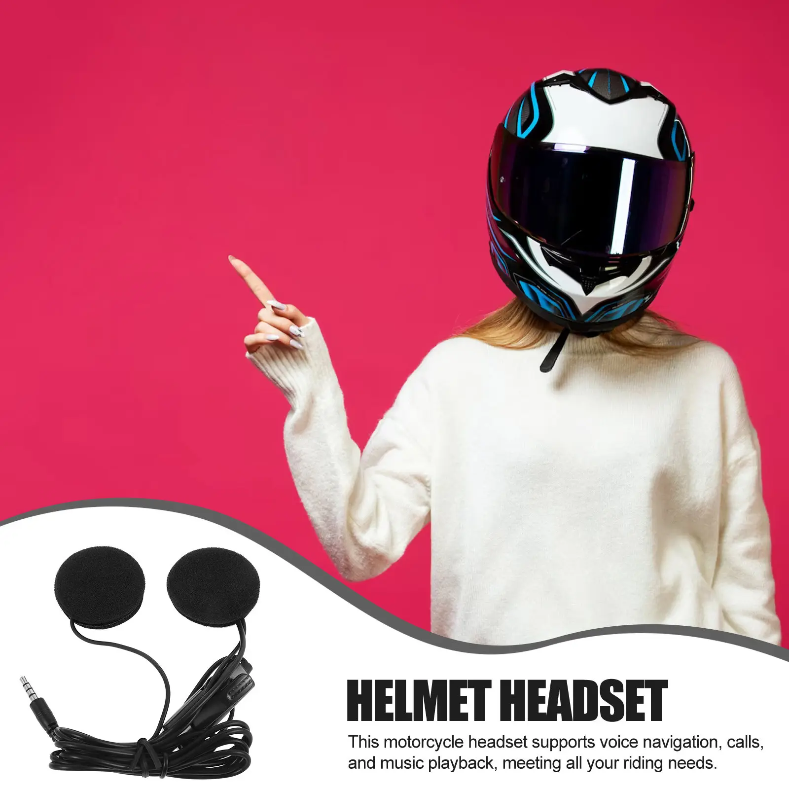 Motorcycle Headset Earphone Navigation Windproof Noise Reduction Compatible Motorbike Helmets
Motorcycle Headset Earphone Navigation Windproof Noise Reduction Compatible Motorbike Helmets