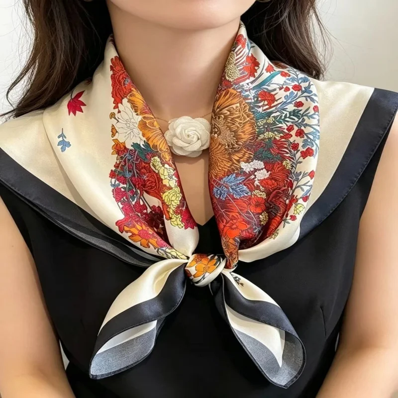Elegant and fashionable square scarf 100% mulberry silk scarf shawl decoration scarf fashionable seasonal new product
Elegant and fashionable square scarf 100% mulberry silk scarf shawl decoration scarf fashionable seasonal new product