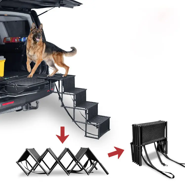 Adjustable Slope Collapsible Dog Step Ramp 110Lbs Max Load Rubber Coating Anti Slip Surface Sturdy Stable
Adjustable Slope Collapsible Dog Step Ramp 110Lbs Max Load Rubber Coating Anti Slip Surface Sturdy Stable