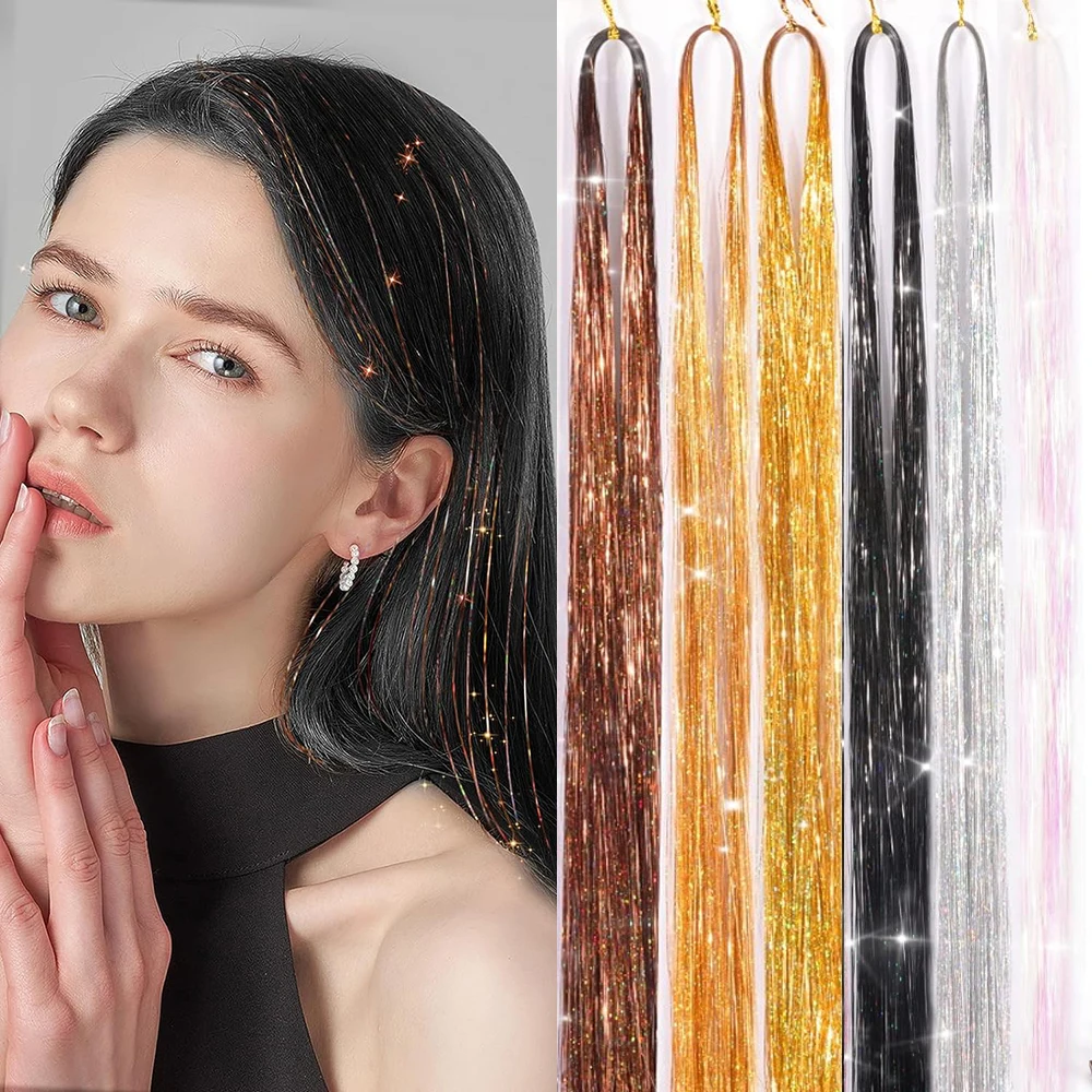 Long Sparkle Shiny Hair Tinsel Kit Rainbow Women Colorful Glitter Bling Hair Extension Twinkle Hair Accessories for Braiding
Long Sparkle Shiny Hair Tinsel Kit Rainbow Women Colorful Glitter Bling Hair Extension Twinkle Hair Accessories for Braiding