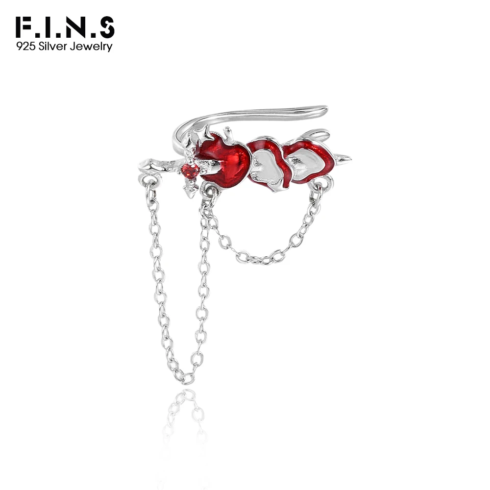 F.I.N.S 1Piece Original Sword-Shaped Apple Pure S925 Sterling Silver Clip Earring Fashion Chain Tassel Catilage Fine Jewelry
F.I.N.S 1Piece Original Sword-Shaped Apple Pure S925 Sterling Silver Clip Earring Fashion Chain Tassel Catilage Fine Jewelry