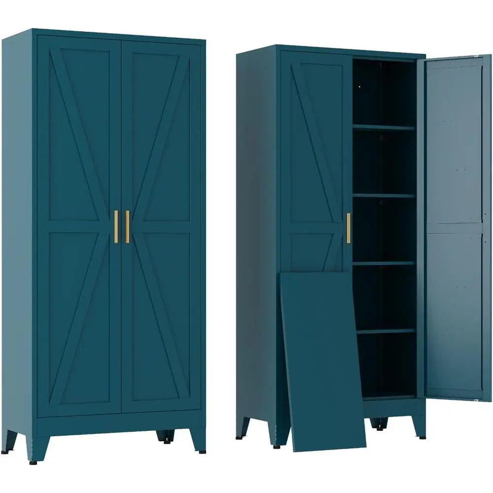 Tall Kitchen Pantry Storage Cabinet,Metal Blue CabiWith Doand Adjustable Shelves,Garage Storage Cabi,Large Steel Shop Cabinet Wi
Tall Kitchen Pantry Storage Cabinet,Metal Blue CabiWith Doand Adjustable Shelves,Garage Storage Cabi,Large Steel Shop Cabinet Wi