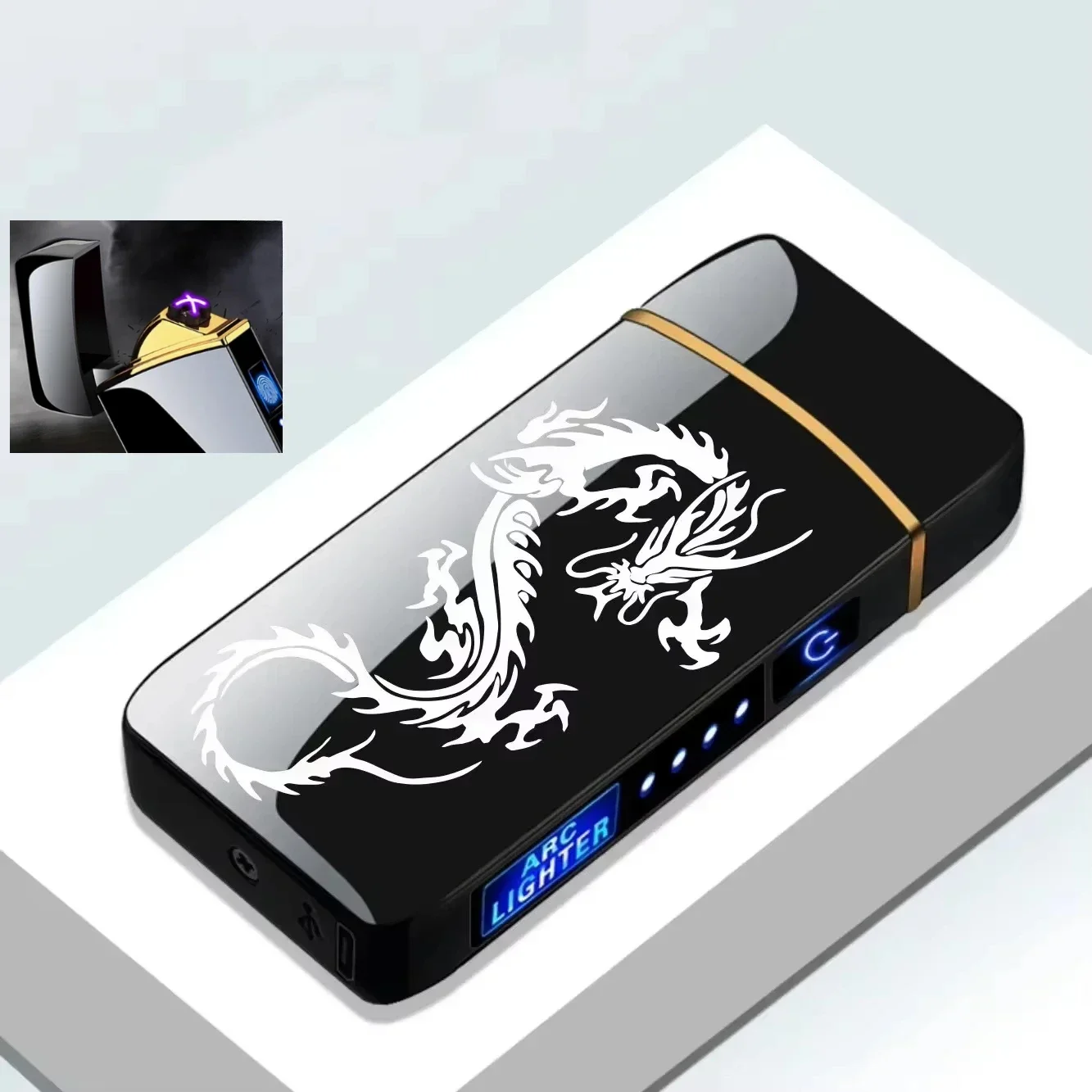 New Electric Cigar Ignitor Dual Arc USB Charging Windproof Lighter Touch Sensing Switch Cigarette Lighters & Smoking Accessories
New Electric Cigar Ignitor Dual Arc USB Charging Windproof Lighter Touch Sensing Switch Cigarette Lighters & Smoking Accessories