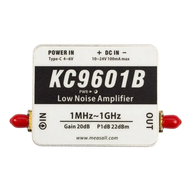 T23C KC9601B Type-C Power Supply Low Noise Amplifier 1-1000Mhz High Linearity LNA Module 21Db Gain
T23C KC9601B Type-C Power Supply Low Noise Amplifier 1-1000Mhz High Linearity LNA Module 21Db Gain