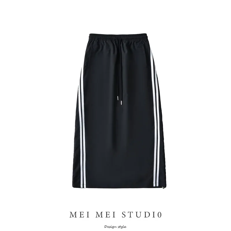 High Waist A-Line Skirt with Dstring Side Stripe Patchwork American Retro Workwear Sle Polyester Fiber ort Skirt
High Waist A-Line Skirt with Dstring Side Stripe Patchwork American Retro Workwear Sle Polyester Fiber ort Skirt