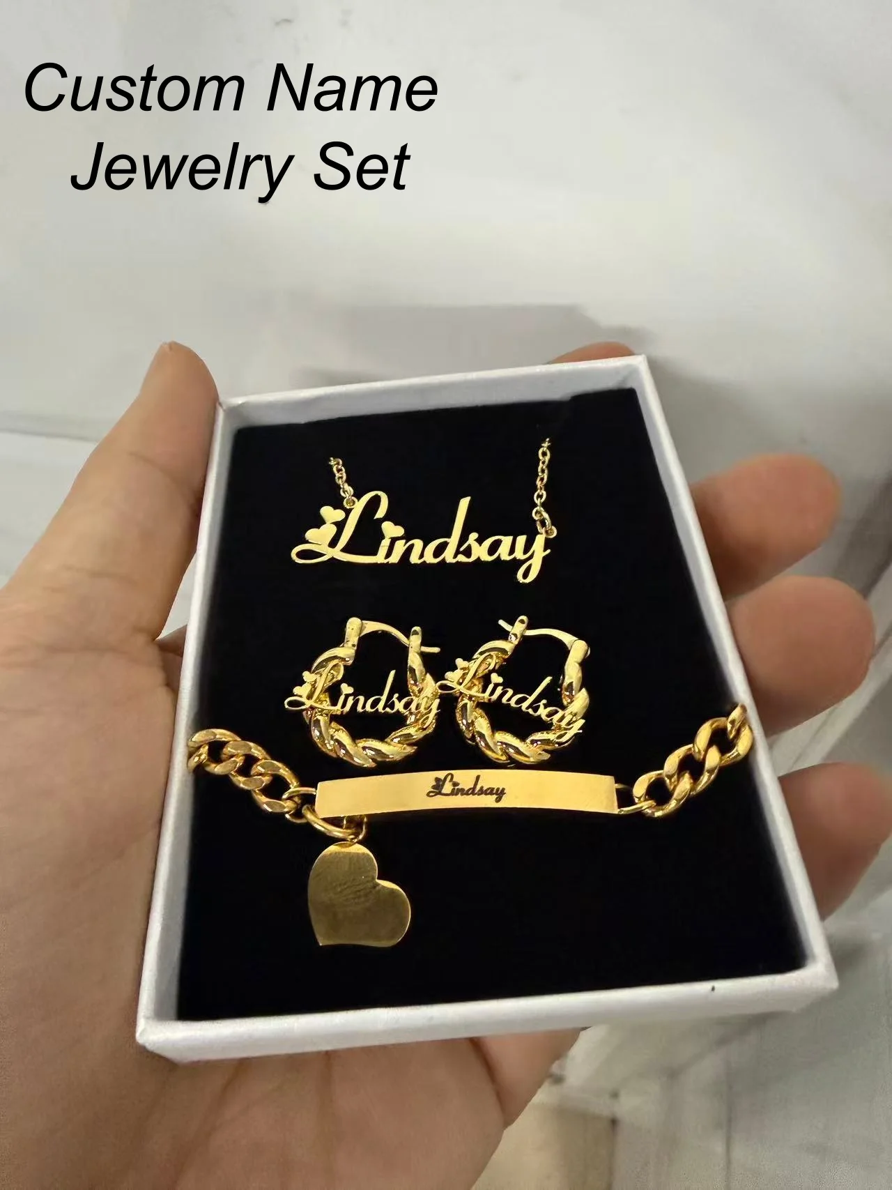 Customized Name Kids Jewelry Set Stainless Steel Necklace Bracelet And Mini Earrings - Personalized Gift for Teens And Adults
Customized Name Kids Jewelry Set Stainless Steel Necklace Bracelet And Mini Earrings - Personalized Gift for Teens And Adults