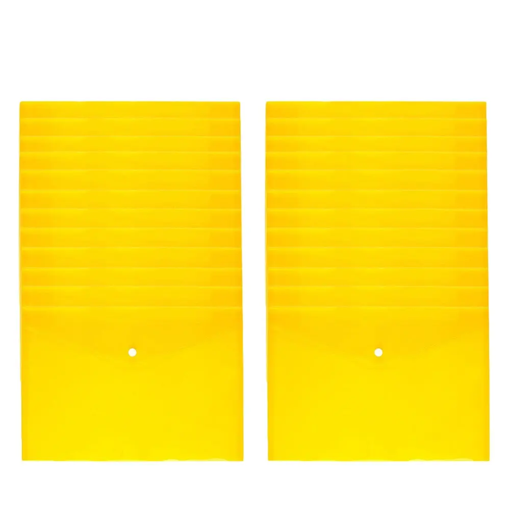 24Pcs Document File Folder Transparent Envelope Yellow A4 Size Tear Proof Water Resistant Office File Organizer Document Holder
24Pcs Document File Folder Transparent Envelope Yellow A4 Size Tear Proof Water Resistant Office File Organizer Document Holder