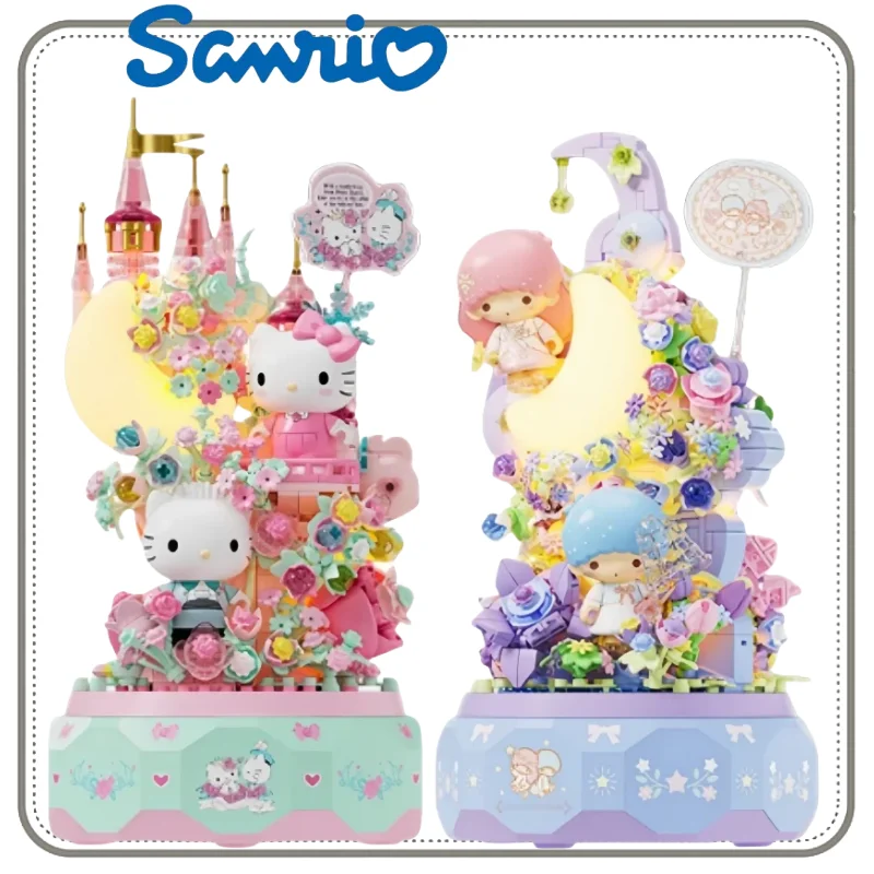 Anime Cartoon Sanrio Hellokitty Little Twin Stars Music Box Building Blocks Ornaments Toys Moonlight Society Birthday Gifts
Anime Cartoon Sanrio Hellokitty Little Twin Stars Music Box Building Blocks Ornaments Toys Moonlight Society Birthday Gifts