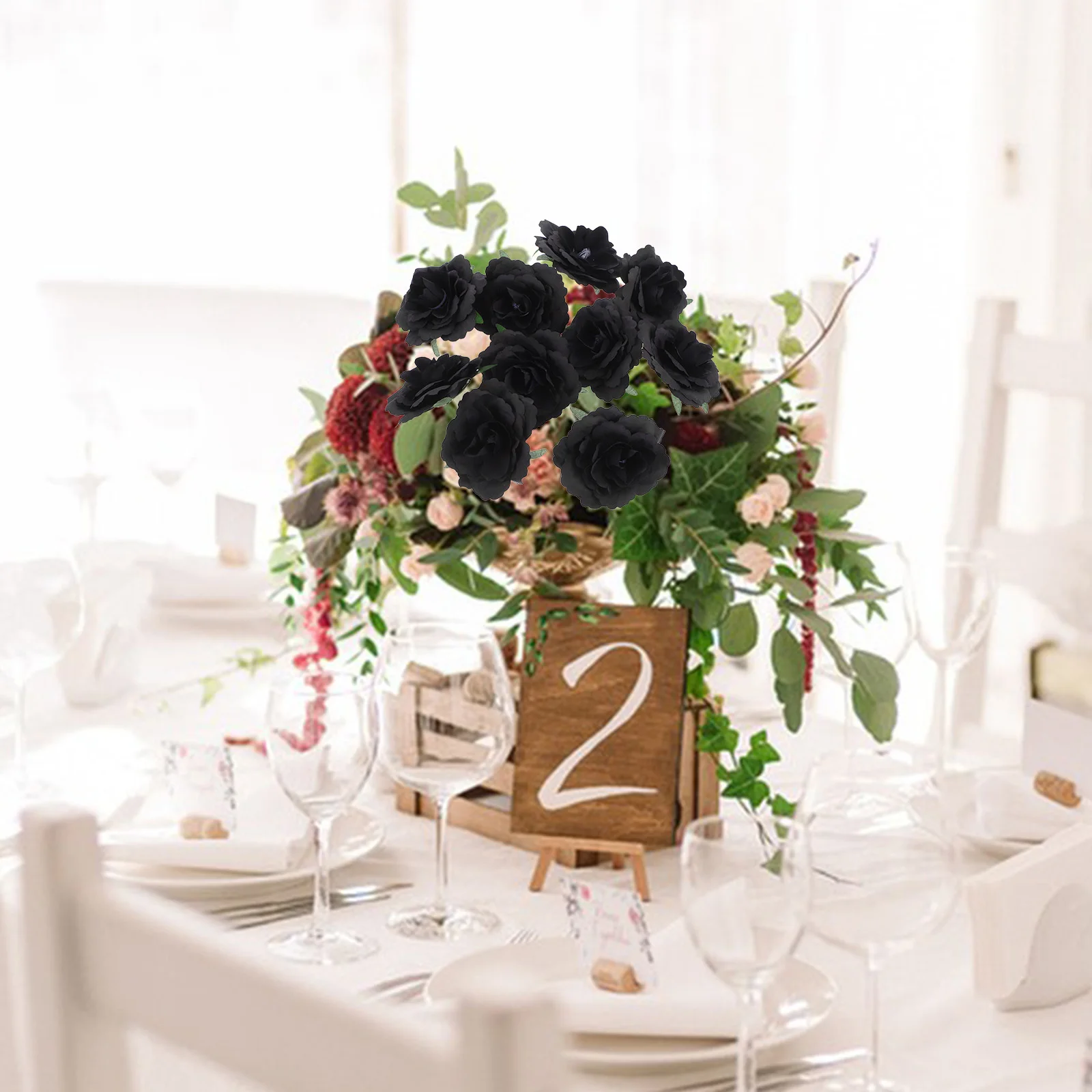 10Pcs Black Faux Camellia Flowers Realistic Artificial Flower Heads for DIY Crafts Wedding Centerpieces Home Decoration
10Pcs Black Faux Camellia Flowers Realistic Artificial Flower Heads for DIY Crafts Wedding Centerpieces Home Decoration