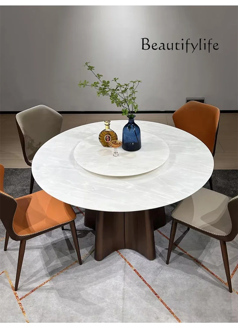 X Luxury Stone Dining Table Round Household Dining Table Italian Light Natural Marble High-end Large Round Dining Table
X Luxury Stone Dining Table Round Household Dining Table Italian Light Natural Marble High-end Large Round Dining Table