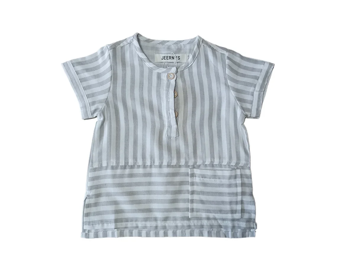 Summer new boys shirt striped cotton and linen short-sleeved kids clothes 2-6 years wholesale
Summer new boys shirt striped cotton and linen short-sleeved kids clothes 2-6 years wholesale