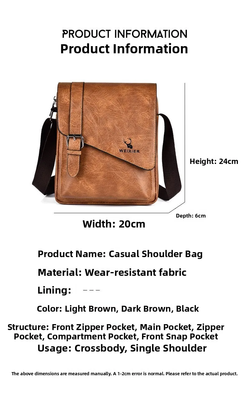 Men's Retro Casual Crossbody Bag Large Capacity Tote Bag Versatile Diagonal Hanging Bag Japanese Style Single Shoulder Bag Men's Retro Casual Crossbody Bag Large Capacity Tote Bag Versatile Diagonal Hanging Bag Japanese Style Single Shoulder Bag