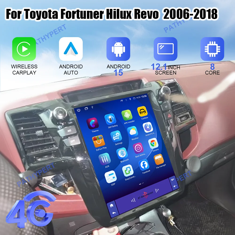 For Toyota Fortuner Hilux Revo 2006-2018 Android 15 Car Intelligent Systems Radio Auto Bluetooth Tesla Screen GPS Navigation 4G 
For Toyota Fortuner Hilux Revo 2006-2018 Android 15 Car Intelligent Systems Radio Auto Bluetooth Tesla Screen GPS Navigation 4G