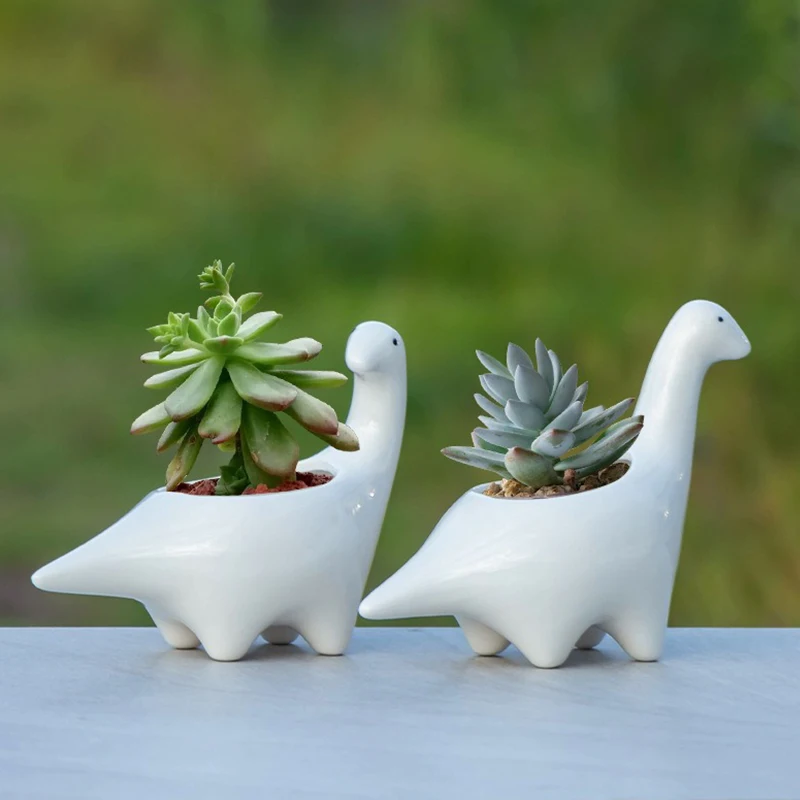 Cute Dinosaur Flower Pot Succulent Plant Pot Ceramic Planter Desk Ornament Home Garden Decoration
Cute Dinosaur Flower Pot Succulent Plant Pot Ceramic Planter Desk Ornament Home Garden Decoration
