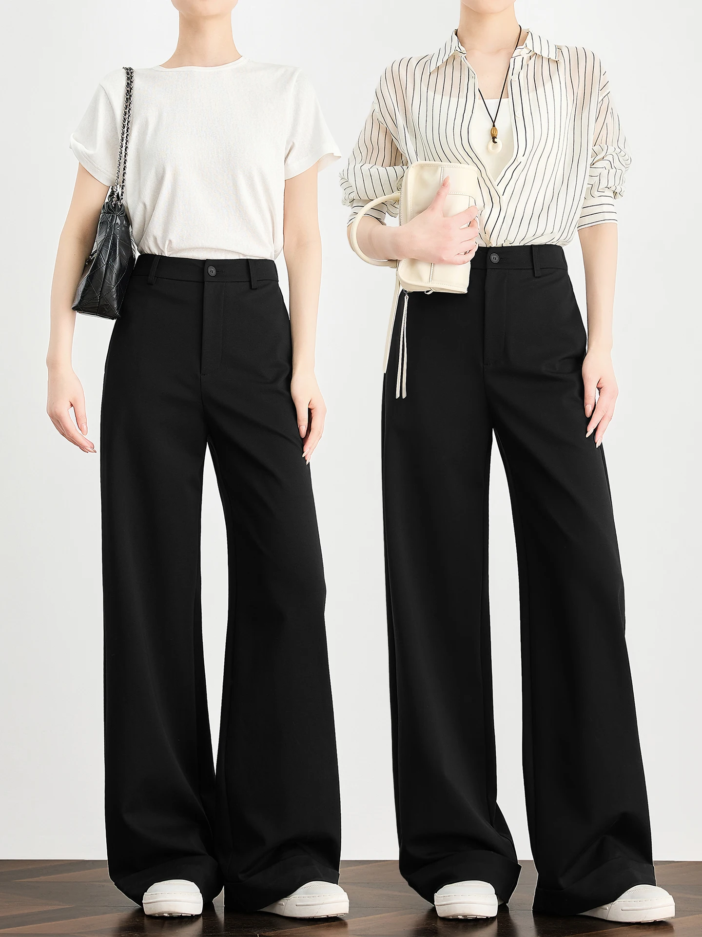 TUMPUS Lightweight Casual Silk Women's Wide Leg Pants High Waist Drapey Suit Trousers Spring 2026 Comfortable Straight Leg
TUMPUS Lightweight Casual Silk Women's Wide Leg Pants High Waist Drapey Suit Trousers Spring 2026 Comfortable Straight Leg