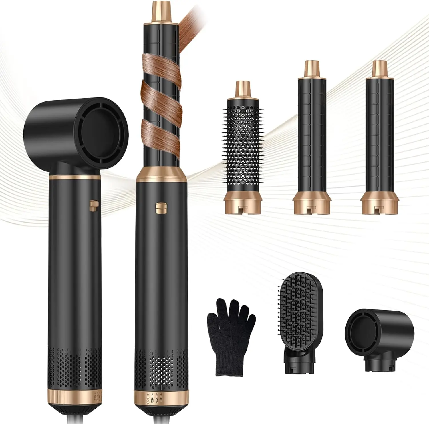 5-in-1 Hot Air Brush: Ionic Hair Dryer & Curling Tool for Straight, Curly, Smooth Styles
5-in-1 Hot Air Brush: Ionic Hair Dryer & Curling Tool for Straight, Curly, Smooth Styles