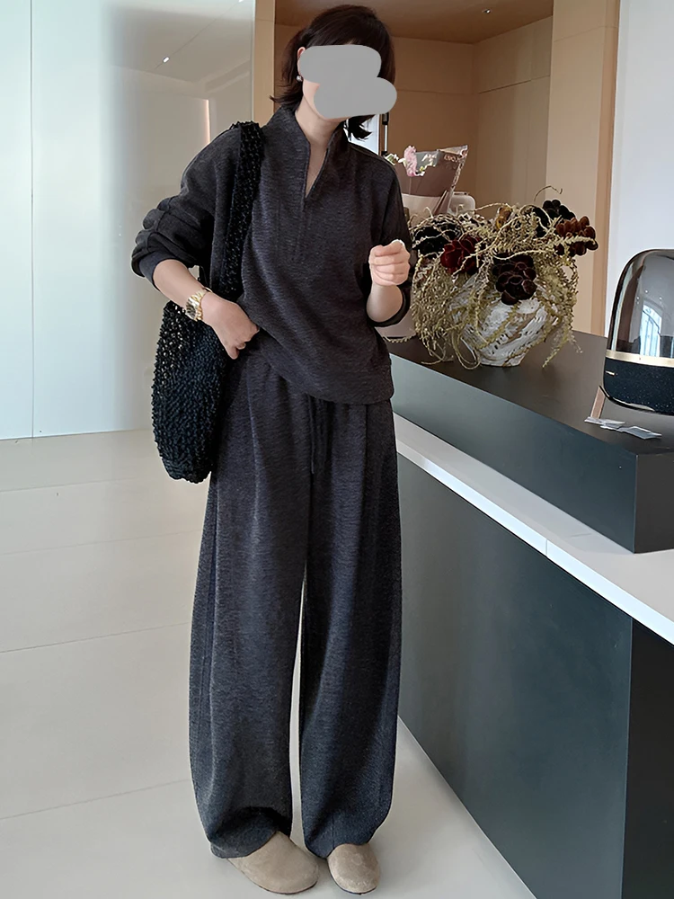 Casual Style Zipper Long Sleeve Hoodie Women's Fashion Set with Slimming Wide Leg Pants Two Piece Set Spring Autumn New Arrival
Casual Style Zipper Long Sleeve Hoodie Women's Fashion Set with Slimming Wide Leg Pants Two Piece Set Spring Autumn New Arrival