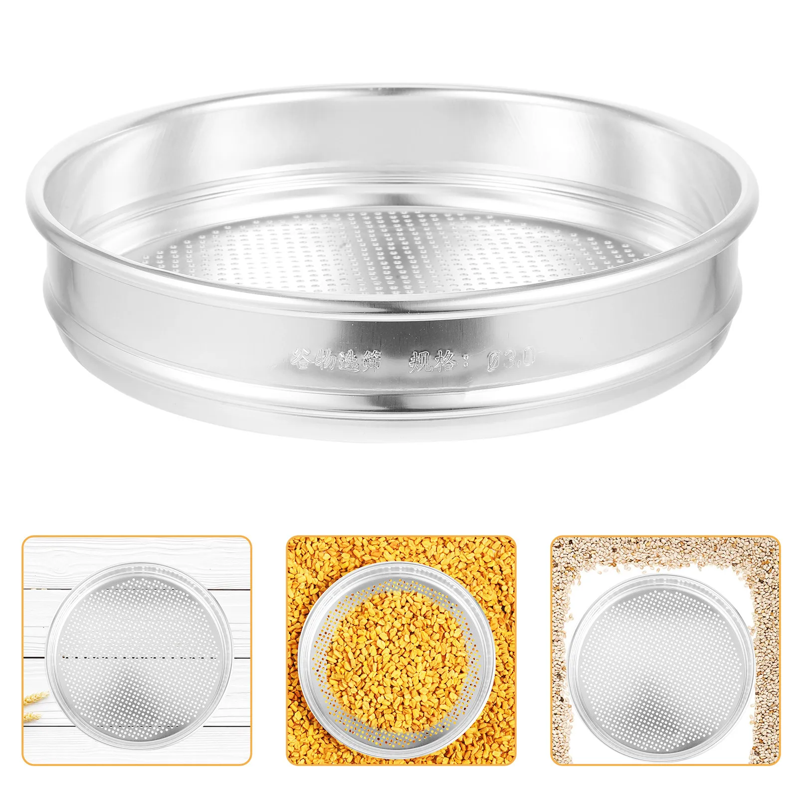 Standard Sample Sieve Stainless Steel 3mm Round Test Sieve Manual Grain Selection Lab Test Sieving Mesh Screening Tool
Standard Sample Sieve Stainless Steel 3mm Round Test Sieve Manual Grain Selection Lab Test Sieving Mesh Screening Tool
